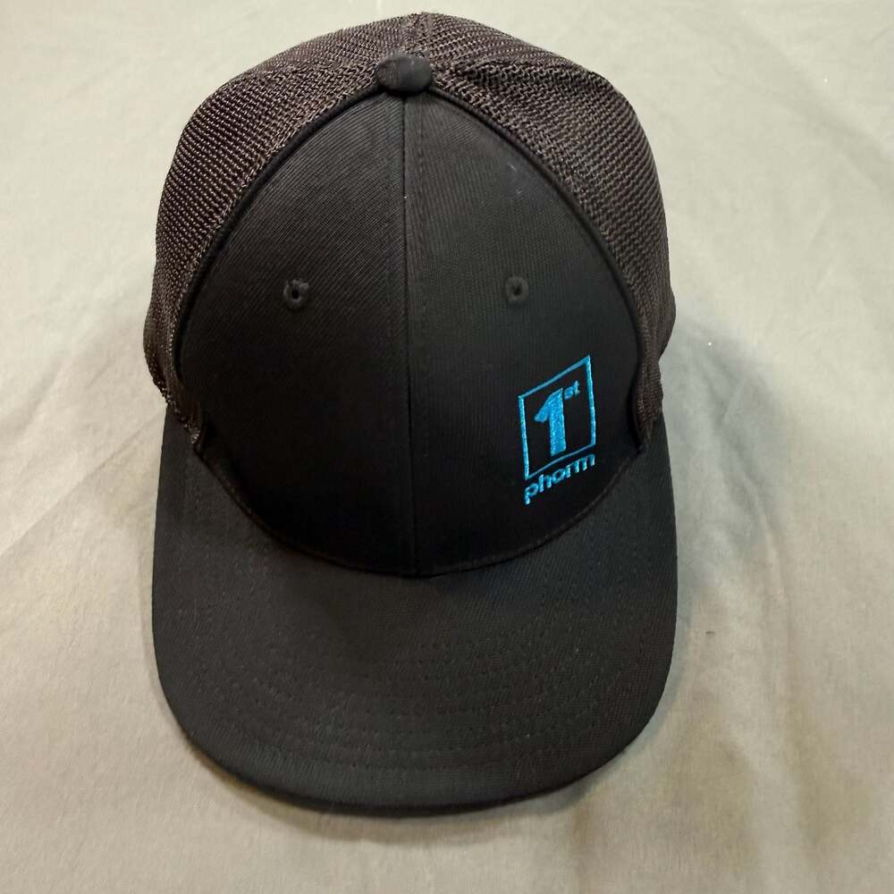 Pacific Headwear 1st Phorm Pro Model Black Mesh Fitted Hat L/XL USA Flag